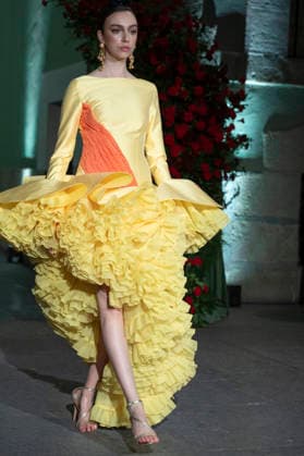 Juana Martín - MadridEsModa Fashion Week Madrid - 12 Mar 2026 A model walks the runway wearing a design by Juana Martín during the MadridEsModa Fashion Week de Madrid at the Academia San Fernando. Madrid Spain Copyright: xAtilanoxGarciax xSOPAxImagesx photos08246