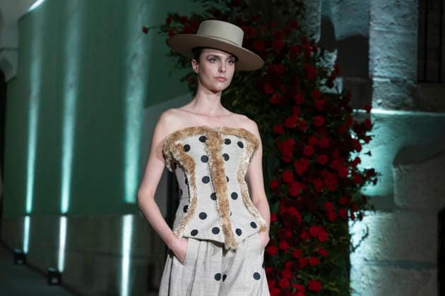 Juana Martín - MadridEsModa Fashion Week Madrid - 12 Mar 2026 A model walks the runway wearing a design by Juana Martín during the MadridEsModa Fashion Week de Madrid at the Academia San Fernando. Madrid Spain Copyright: xAtilanoxGarciax xSOPAxImagesx photos08255