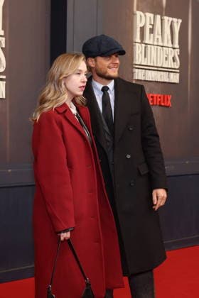 Anna Herrmann and Rurik Gslason at the premiere of Peaky Blinders Ð The Immortal Man, Kino International, Berlin, Berlin Deutschland, Germany