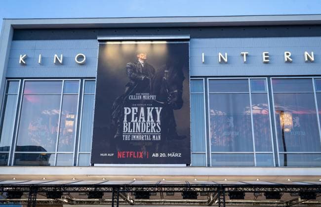 Cinema, movie premiere of Peaky Blinders, The Immortal Man at Kino International in Berlin, in the picture, overview cinema, on the poster actor Cillian Murphy, 12 03 2026, Copyright: xMatthiasxKochx