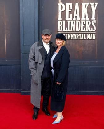Cinema, movie premiere of Peaky Blinders, The Immortal Man at Kino International in Berlin, in the picture from left coach Steffen Baumgart 1 FC Union Berlin and wife Katja, 12 03 2026, Copyright: xMatthiasxKochx