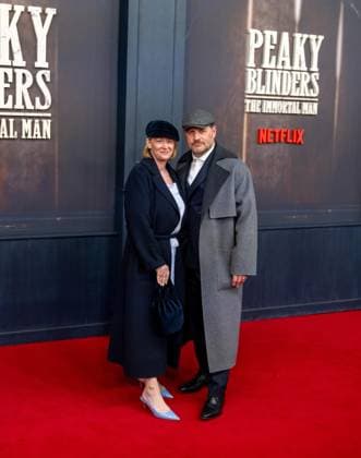 Cinema, movie premiere of Peaky Blinders, The Immortal Man at Kino International in Berlin, in the picture from left coach Steffen Baumgart 1 FC Union Berlin and wife Katja, 12 03 2026, Copyright: xMatthiasxKochx