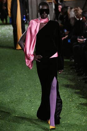 Valentino Runway - Rome A model walks the runway at Italian fashion house Valentino Show ‘Interferenze’ Fall Winter 2026 collection at Palazzo Barberini in Rome, Italy on March 12, 2026, two months after the death of founder Valentino Garavani. Italian fashion house Valentino returned to its roots with an evocative catwalk show held in the galleries of the Palazzo Barberini, a Baroque palace now home to masterpieces of the greatest artists of the Renaissance. Photo by Eric Vandeville ABACAPRESS.COM Rome Italy  Copyright: xVandevillexEric ABACAx