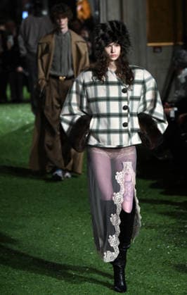 Valentino Runway - Rome A model walks the runway at Italian fashion house Valentino Show ‘Interferenze’ Fall Winter 2026 collection at Palazzo Barberini in Rome, Italy on March 12, 2026, two months after the death of founder Valentino Garavani. Italian fashion house Valentino returned to its roots with an evocative catwalk show held in the galleries of the Palazzo Barberini, a Baroque palace now home to masterpieces of the greatest artists of the Renaissance. Photo by Eric Vandeville ABACAPRESS.COM Rome Italy  Copyright: xVandevillexEric ABACAx