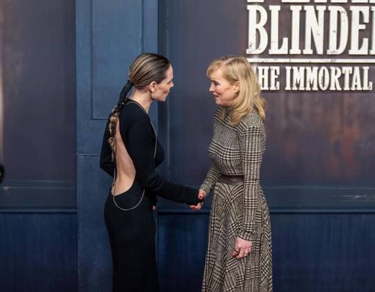 Cinema, film premiere of Peaky Blinders, The Immortal Man at Kino International in Berlin, pictured, from left, actress Rebecca Ferguson, Katja Hofem Vice President Content DACH for Netflix in Germany, Austria and Switzerland , 12 03 2026, Copyright: xMatthiasxKochx