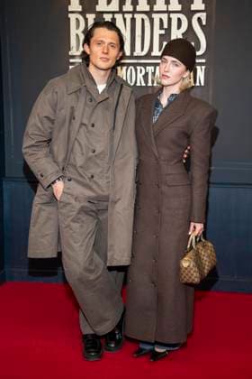 abb Fabian Reese and Johanna Gruenewald Hertha BSC soccer players as guests on the red carpet at the Netflix movie premiere of PEAKY BLINDERS THE IMMORTAL MAN at Kino International Berlin ,Berlin 12 03 2026 Berlin Germany