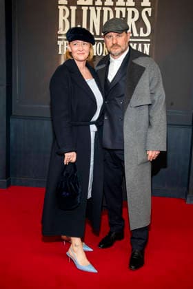 abb Steffen Baumgart with wife Katja Baumgart coach footballer Union Berlin on the red carpet at the Netflix movie premiere of PEAKY BLINDERS THE IMMORTAL MAN at Kino International Berlin ,Berlin den 12 03 2026 Berlin Germany