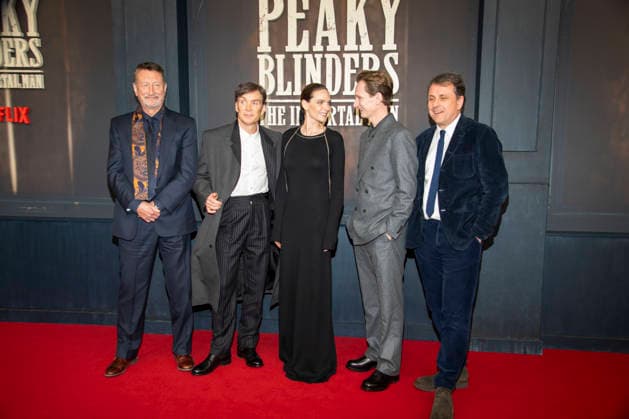 abb Steven Knight, Cillian Murphy, Rebecca Ferguson, Tom Harper and Guy Heeley as guests on the red carpet at the Netflix movie premiere of PEAKY BLINDERS THE IMMORTAL MAN at Kino International Berlin on Thursday 12 03 2026 in Berlin Berlin Germany