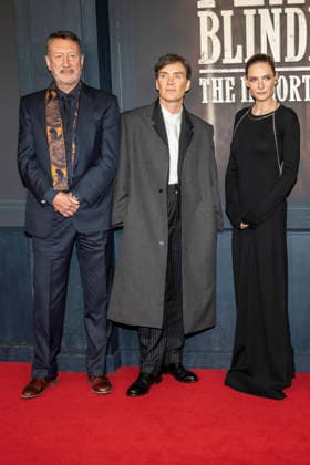 abb Steven Knight, Cillian Murphy and Rebecca Ferguson as guests on the red carpet at the Netflix movie premiere of PEAKY BLINDERS THE IMMORTAL MAN at Kino International Berlin on Thursday 12 03 2026 in Berlin Berlin Germany