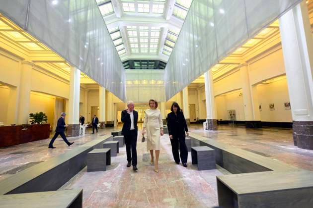 Queen Mathilde Visit The Exhibition Beauty and Ugliness BRUSSELS, BELGIUM - Queen Mathilde of Belgium visits the BOZAR exhibition Beauty and Ugliness on January 01, 2000 in Brussels, Belgium, 01 01 2000 Brussels Belgium  Copyright: xPhilipxReynaersx