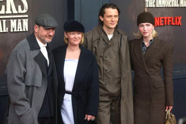 Steffen Baumgart, Katja Baumgart, Fabian Reese and Johanna Grünewald at the premiere of the Netflix film Peaky Blinders The Immortal Man at Kino International Berlin, 13 03 2026 Foto:xD.xHerrickxx xFuturexImagex peaky_6311