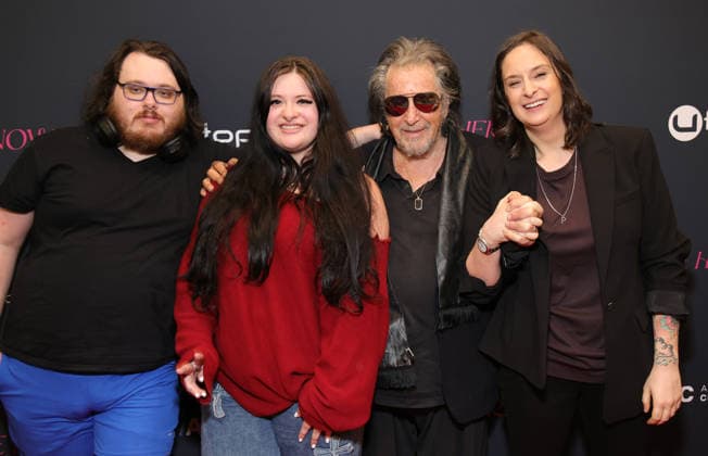 Los Angeles CA March 12-: Anton James,Olivia Pacino,Al Pacino,Julie Pacino, at the Los Angeles Premiere Of I Live Here Now at the Aero Theatre in Santa Monica on March 3, 2026- Credit: AdMedia March 3, 2026.Copyright AdMedia Santa Monica USA - ZUMAa123 20260312_zaa_a123_130 Copyright: xADx