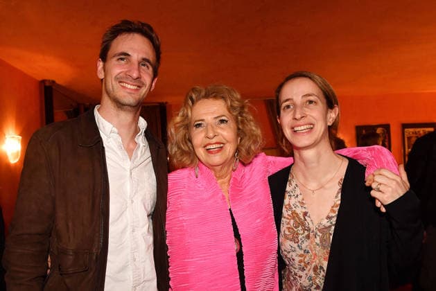 Son-in-law William McGehee, Michaela May and daughter Lilian Schiffer at Der Abschiedsbrief Theater Premiere on 12 03 2026 at the Komoedie Bayerischer Hof in Munich Der Abschiedsbrief Premiere at the Komoedie im Hotel Bayerischer Hof in Munich