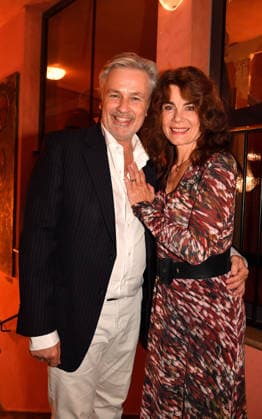 Timothy Peach and Nicola Tiggeler at Der Abschiedsbrief Theater Premiere on 12 03 2026 at the Komoedie Bayerischer Hof in Munich Der Abschiedsbrief Premiere at the Komoedie im Hotel Bayerischer Hof in Munich