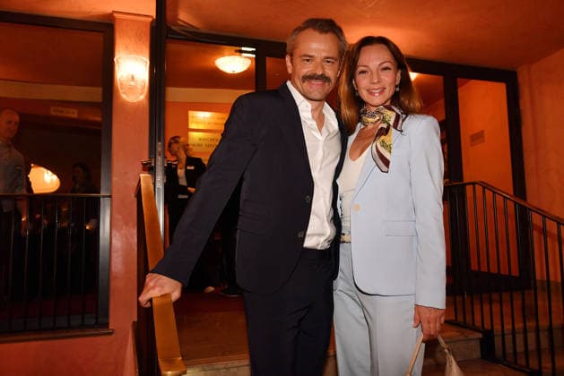 Sven Waasner and Viola Wedekind at Der Abschiedsbrief Theater Premiere on 12 03 2026 at the Komoedie Bayerischer Hof in Munich Der Abschiedsbrief Premiere at the Komoedie im Hotel Bayerischer Hof in Munich