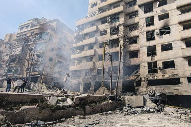 March 13, 2026, Beirut, Lebanon: Buildings destroyed in an Israeli military strike on Bachoura, Beirut, Lebanon. Beirut Lebanon  - ZUMAt113 20260313_zaa_t113_025 Copyright: xAnkharxKochnevax