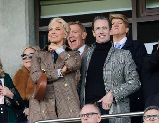 . 13 03 2026. Cheltenham, United Kingdom. Hannah Waddingham watches the racing on the final day of the Cheltenham Festival, United Kingdom.  xi-Imagesx IIM-26632-0041
