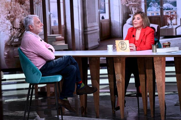 March 13, 2026, Milan, Rome, Italy: TV show La biblioteca dei sentimenti Rai 3 - pictured: Maria Latella, Paolo Crepet , Milan, March 13th 2026 Milan Italy  - ZUMAa289 20260313_zia_a289_155 Copyright: xMax Agfx