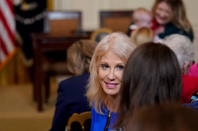 Trump Hosts Women s History Month Event Kellyanne Conway, former senior adviser to former United States President Donald J Trump, during a Women™s History month reception in the East Room of the White House in Washington, DC, USA, on Thursday, March 12, 2026. Every year, March is designated Women s History Month by presidential proclamation. Credit: CNP AdMedia Washington District of Columbia United States of America EDITORIAL USE ONLY  Copyright: xx FTP__AAD7212_1-6137776 CNPx xAdMediax admphotostwo974290