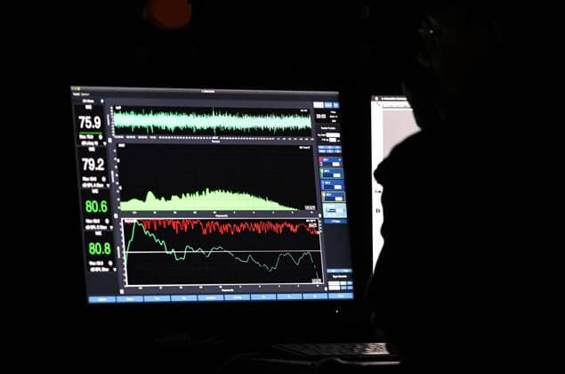 Howard Carpendale Erfurt 13 03 2026, Erfurt, Display screen of a signal generator acoustics sound engineering sound technician job work event industry