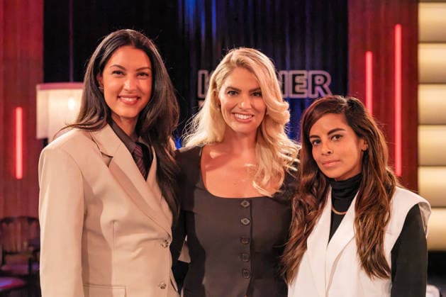 Kölner Treff on February 06, 2026 From left to right Model and TV presenter Rebecca Mir, curvy model and presenter Angelina Kirsch and actress and presenter Collien Fernandes Susan Link and Micky Beisenherz are curious and question their guests in their very own way with, as always, exciting conversations Cologne North Rhine-Westphalia Germany