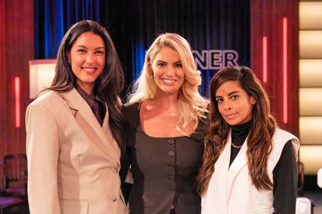 Kölner Treff on February 06, 2026 From left to right Model and TV presenter Rebecca Mir, curvy model and presenter Angelina Kirsch and actress and presenter Collien Fernandes Susan Link and Micky Beisenherz are curious and question their guests in their very own way with, as always, exciting conversations Cologne North Rhine-Westphalia Germany