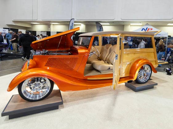(260314) -- MISSISSAUGA, March 14, 2026 -- A custom vehicle is pictured at the 2026 Motorama Custom Car & Motorsports Expo in Mississauga, the Greater Toronto Area, Canada, March 13, 2026. The three-day event kicked off here on Friday, showcasing more than 400 custom vehicles. (Photo by Xinhua) CANADA-MISSISSAUGA-MOTORAMA-EXPO ZouxZheng 