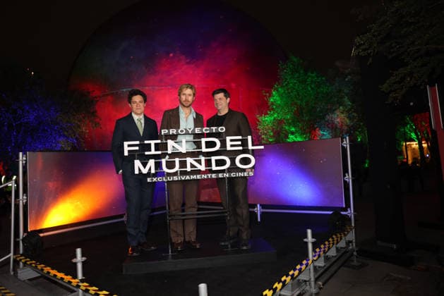 March 13, 2026, Mexico City, Ciudad de Mexico, Mexico: Director Phil Lord, Actor Ryan Gosling and Director Christopher Miller pose for photos during the Project Hail Mary Photocall at Papalote Museo del NioÂ±o. on March 13, 2026 in Mexico City, Mexico. Mexico City Mexico - ZUMAe321 20260313_zea_e321_010 Copyright: xYamakxPereax