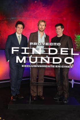 March 13, 2026, Mexico City, Ciudad de Mexico, Mexico: Director Phil Lord, Actor Ryan Gosling and Director Christopher Miller pose for photos during the Project Hail Mary Photocall at Papalote Museo del NioÂ±o. on March 13, 2026 in Mexico City, Mexico. Mexico City Mexico - ZUMAe321 20260313_zea_e321_013 Copyright: xYamakxPereax
