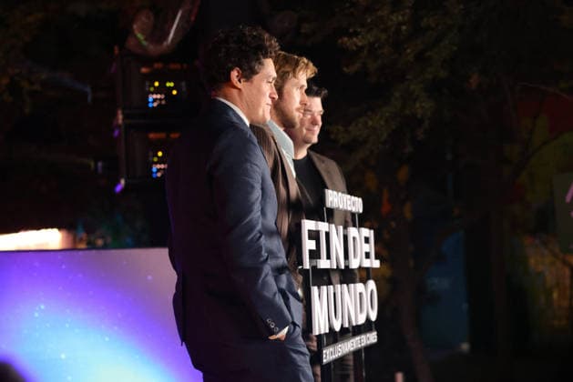 March 13, 2026, Mexico City, Ciudad de Mexico, Mexico: Director Phil Lord, Actor Ryan Gosling and Director Christopher Miller pose for photos during the Project Hail Mary Photocall at Papalote Museo del NioÂ±o. on March 13, 2026 in Mexico City, Mexico. Mexico City Mexico - ZUMAe321 20260313_zea_e321_015 Copyright: xYamakxPereax