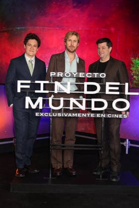 March 13, 2026, Mexico City, Ciudad de Mexico, Mexico: Director Phil Lord, Actor Ryan Gosling and Director Christopher Miller pose for photos during the Project Hail Mary Photocall at Papalote Museo del NioÂ±o. on March 13, 2026 in Mexico City, Mexico. Mexico City Mexico - ZUMAe321 20260313_zea_e321_020 Copyright: xYamakxPereax