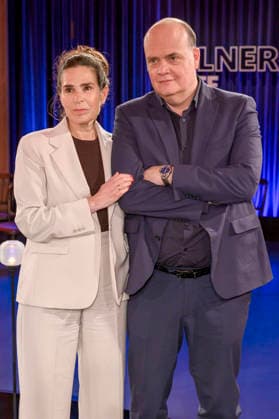 Dagmar Rosenfeld and Robin Alexander at the recording of the WDR talk show Kölner Treff in WDR Studio BS 3 Cologne, 13 03 2026 Foto:xW.xRanderathx xFuturexImagex koelner_treff1303_6339