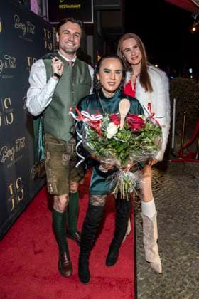 abb Felix Steiner, Jeldos Stecker and Franziska Scheffter as guests at the birthday party 2 years of Restaurant Berg und Tal on Friday 13 03 2026 in Berlin Berlin Germany