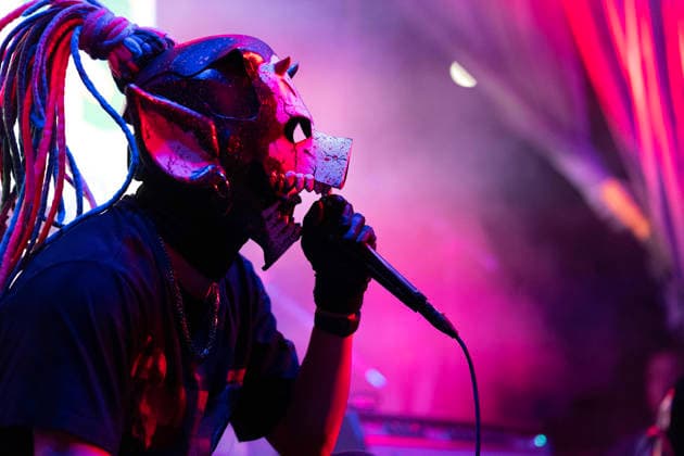 March 13, 2026: Flesh Juicer is Taiwans most iconic heavy metal band, formed in 2006 in Taichung. Vocalist GIGO performing at the SXSW Music Festival, Venue 6. Austin, Texas. CSM Austin United States of America - ZUMAc04_ 20260313_faf_c04_046 Copyright: xMarioxCantux