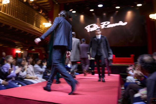 Félix Ramiro presents his new collection at OMODA Madrid es Moda Several models during a fashion show presenting the new collection of Félix Ramiro, at the Teatro Magno, on March 14, 2026, in Madrid Spain The firm founded by Félix Ramiro presents its new collection at OMODA Madrid es Moda Félix Ramiro is a mens design firm with more than three decades of experience, recognized for its combination of avant-garde, tradition and craftsmanship, tradition and craftsmanship Specializing in suits for groom, ceremony, executive and sport, stands out for the quality and precision of its garments Its founder, Felix Ramiro, discovered his vocation as a tailor in the 80s and, after training and obtaining national recognition, started in 1988 a brand t Copyright: xJesusxHellinx 7365729