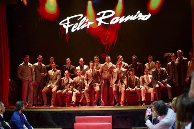 Félix Ramiro presents his new collection at OMODA Madrid es Moda Several models during a fashion show presenting the new collection of Félix Ramiro, at the Teatro Magno, on March 14, 2026, in Madrid Spain The firm founded by Félix Ramiro presents its new collection at OMODA Madrid es Moda Félix Ramiro is a mens design firm with more than three decades of experience, recognized for its combination of avant-garde, tradition and craftsmanship, tradition and craftsmanship Specializing in suits for groom, ceremony, executive and sport, stands out for the quality and precision of its garments Its founder, Felix Ramiro, discovered his vocation as a tailor in the 80s and, after training and obtaining national recognition, started in 1988 a brand t Copyright: xJesusxHellinx 7365732