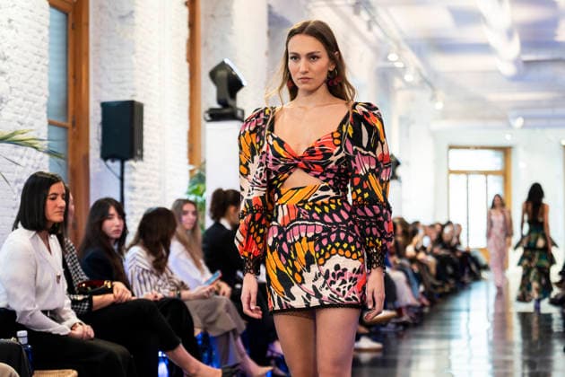 Adlib Ibiza - MadridEsModa Fashion Week Madrid - 14 Mar 2026 A model walks the runway wearing a design by Adlib Ibiza during the MadridEsModa Fashion Week de at Madrid Arena. Madrid Spain Copyright: xAtilanoxGarciax xSOPAxImagesx photos08374