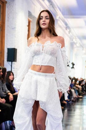 Adlib Ibiza - MadridEsModa Fashion Week Madrid - 14 Mar 2026 A model walks the runway wearing a design by Adlib Ibiza during the MadridEsModa Fashion Week de at Madrid Arena. Madrid Spain Copyright: xAtilanoxGarciax xSOPAxImagesx photos08396