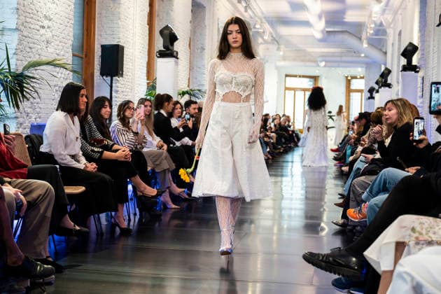 Adlib Ibiza - MadridEsModa Fashion Week Madrid - 14 Mar 2026 A model walks the runway wearing a design by Adlib Ibiza during the MadridEsModa Fashion Week de at Madrid Arena. Madrid Spain Copyright: xAtilanoxGarciax xSOPAxImagesx photos08362