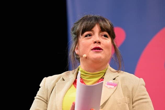 Presenter Marie Christine Knop reads and speaks at Lit Cologne, the international literature festival