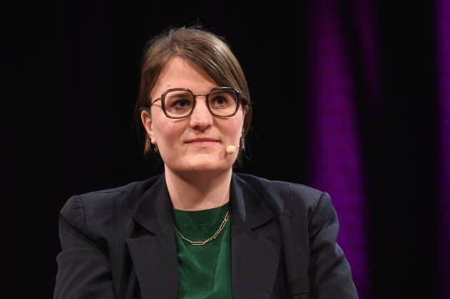 Journalist and author Eva Thöne reads and speaks at Lit Cologne, the international literature festival