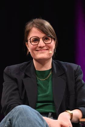 Journalist and author Eva Thöne reads and speaks at Lit Cologne, the international literature festival