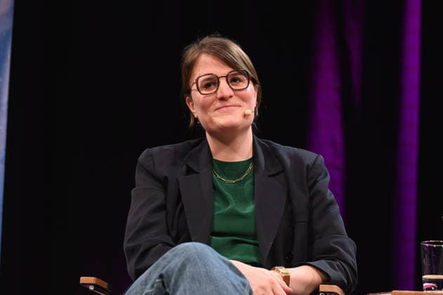 Journalist and author Eva Thöne reads and speaks at Lit Cologne, the international literature festival