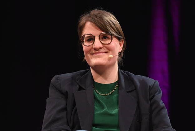 Journalist and author Eva Thöne reads and speaks at Lit Cologne, the international literature festival