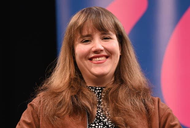 Politician Ricarda Lang reads and speaks at Lit Cologne, the international literature festival