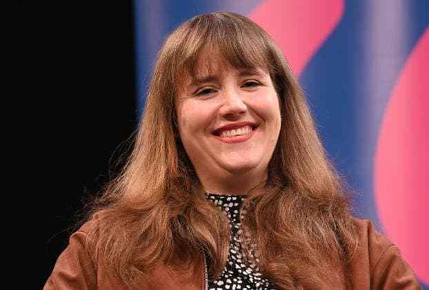 Politician Ricarda Lang reads and speaks at Lit Cologne, the international literature festival