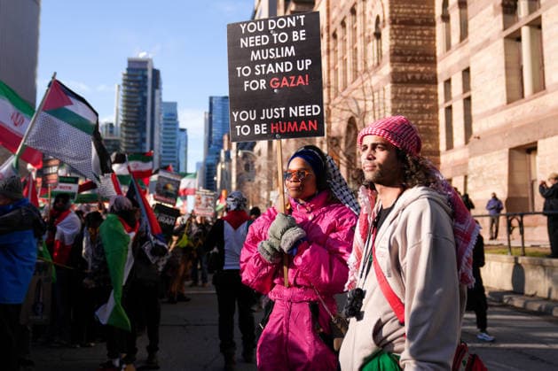 Al-Quds Day Rally in Toronto TORONTO, CANADA - MARCH 14 : People take part in a Al-Quds Day rally in Toronto, Ontario, Canada on March 14, 2026. Demonstrators carrying Palestinian and Iranian flags gathered near US Consulate General to protest Israel and the United States attacks on Iran and Lebanon, and marched in downtown Toronto. Mert Alper Dervis Anadolu Toronto Canada. Editorial use only. Please get in touch for any other usage.  Copyright: x2026xAnadoluxMertxAlperxDervisx