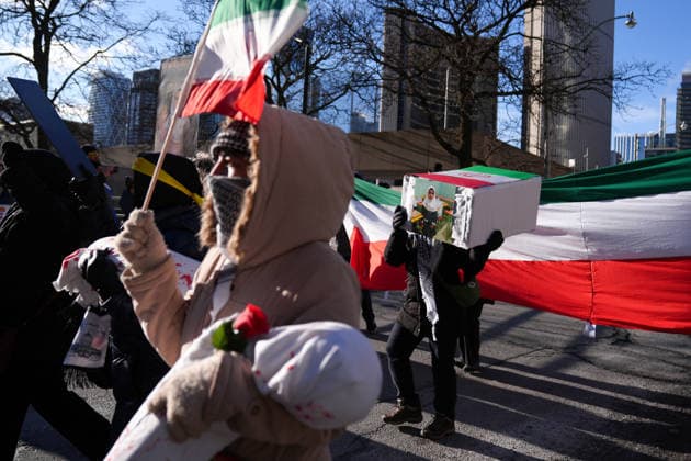 Al-Quds Day Rally in Toronto TORONTO, CANADA - MARCH 14 : People take part in a Al-Quds Day rally in Toronto, Ontario, Canada on March 14, 2026. Demonstrators carrying Palestinian and Iranian flags gathered near US Consulate General to protest Israel and the United States attacks on Iran and Lebanon, and marched in downtown Toronto. Mert Alper Dervis Anadolu Toronto Canada. Editorial use only. Please get in touch for any other usage.  Copyright: x2026xAnadoluxMertxAlperxDervisx