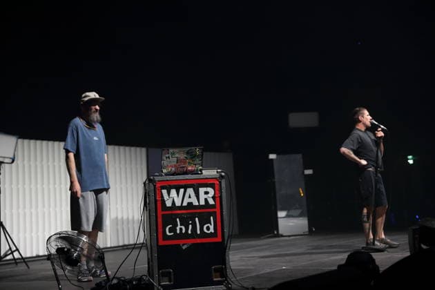 Andrew Fearn and Jason Williamson, from left, from the band Sleaford Mods at a concert at the Tempodrom in Berlin, March 14, 2026 Sleaford Mods concert Berlin