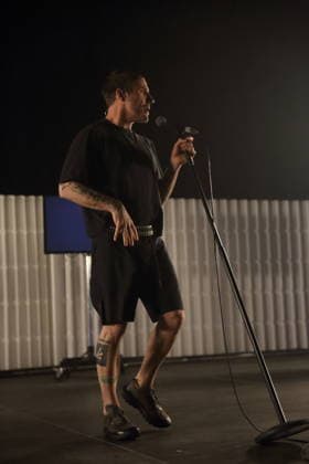 Jason Williamson from the band Sleaford Mods at a concert at the Tempodrom in Berlin, March 14, 2026 Sleaford Mods concert Berlin